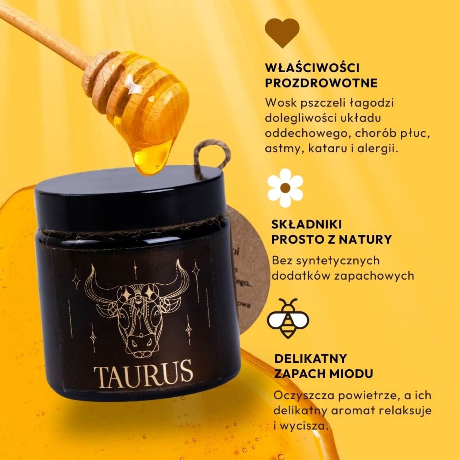 Świeca w Słoiku Znak Zodiaku Byk - obrazek 6