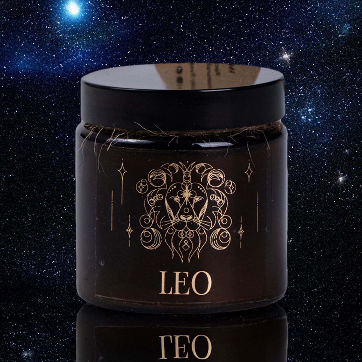 Świeca w Słoiku Znak Zodiaku Lew - obrazek 3