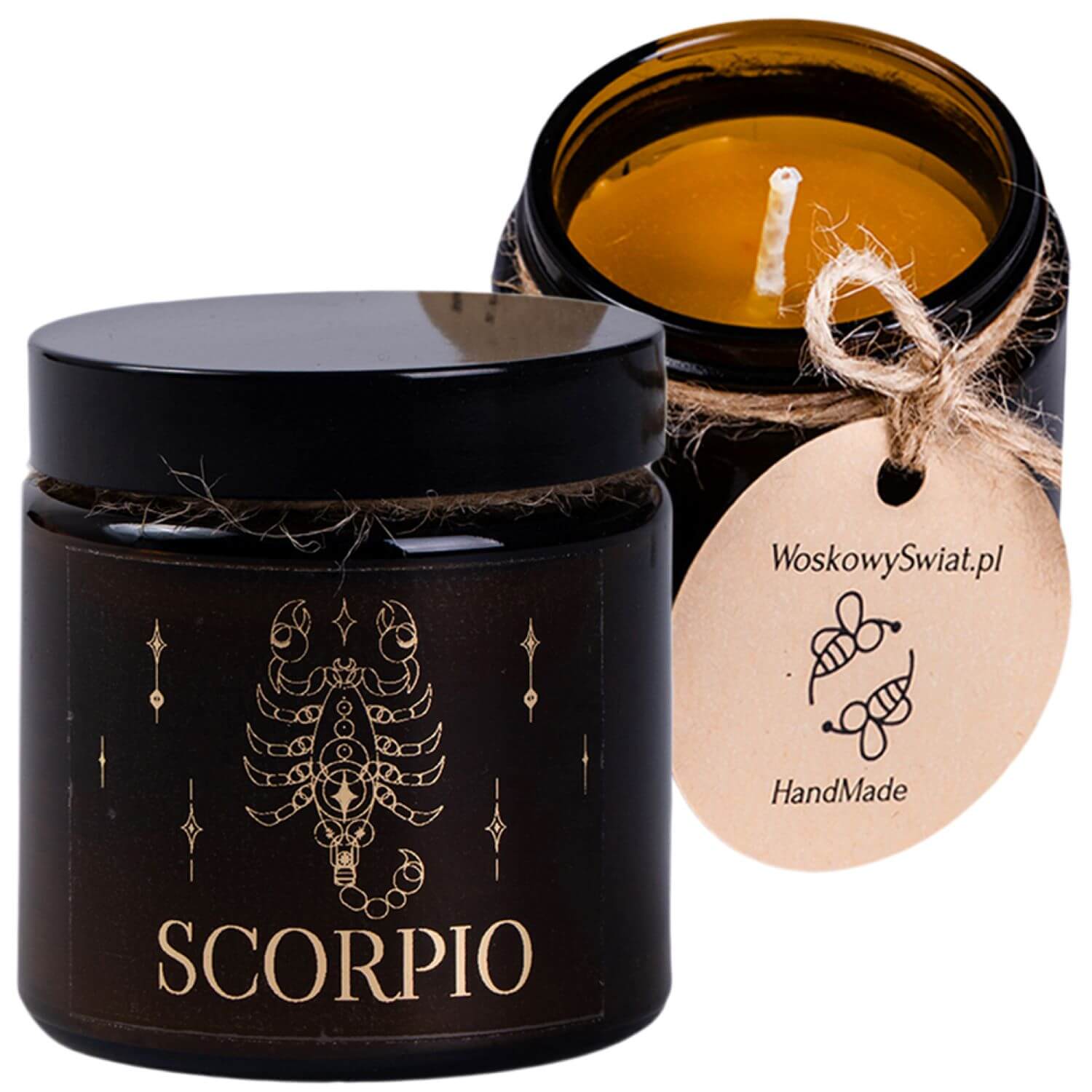 Świeca w Słoiku Znak Zodiaku Skorpion - obrazek 2