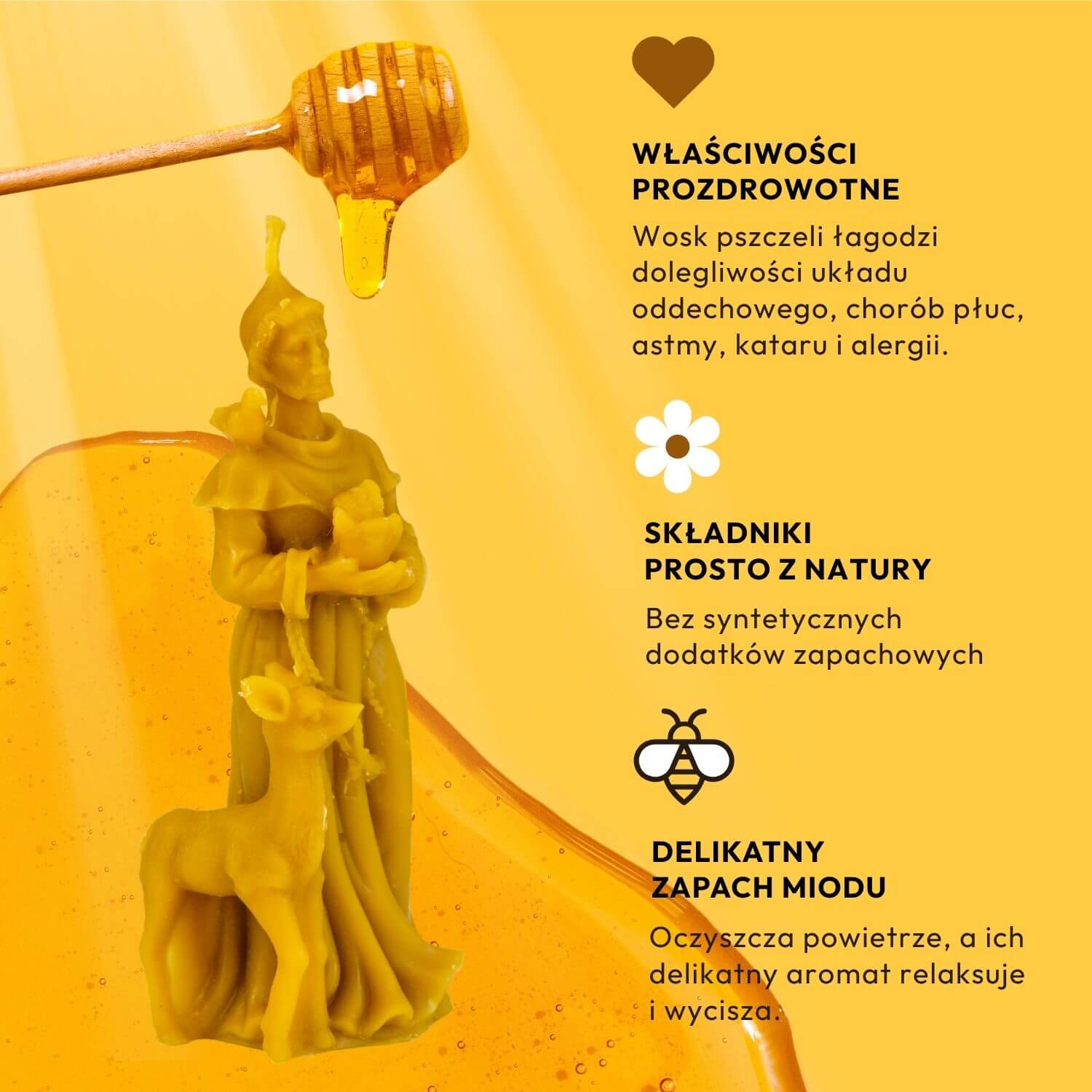 Świeca/Rzeźba Święty Franciszek - obrazek 6