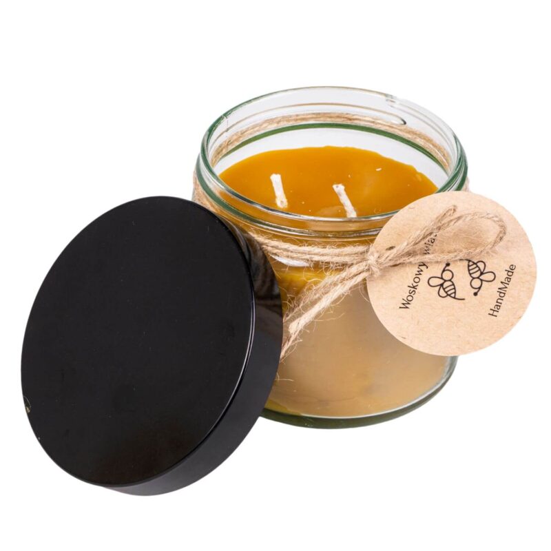 Świeca w Przezroczystym Słoiku 250 ml 2 Knoty