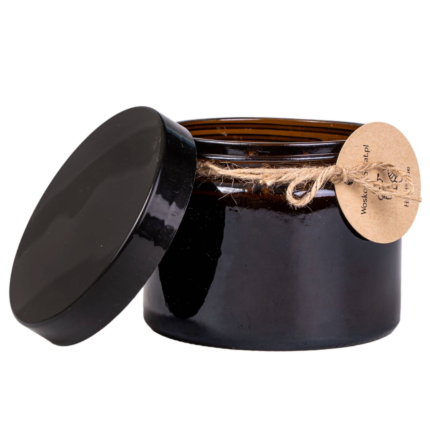 Świeca w Brązowym Słoiku 500 ml 3 Knoty - obrazek 3