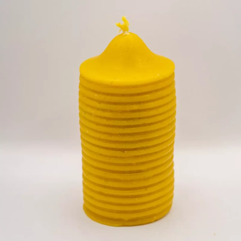 Świeca Pasiasty Walec Świeczka z Wosku Pszczelego