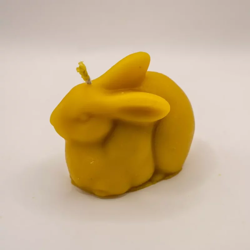 Świeca Siedzący Zając Świeczka z Wosku Pszczelego