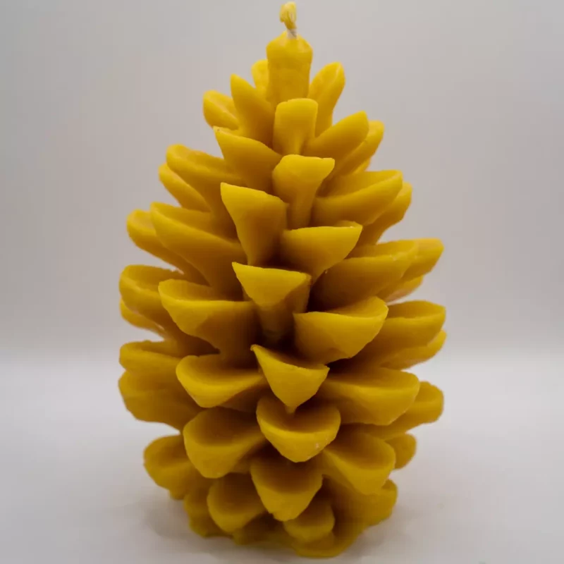 Świeca Szyszka duża Świeczka z Wosku Pszczelego