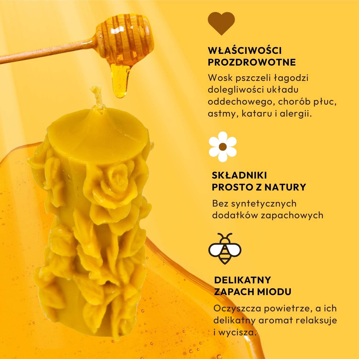 Świeca Walec z Różami - obrazek 6