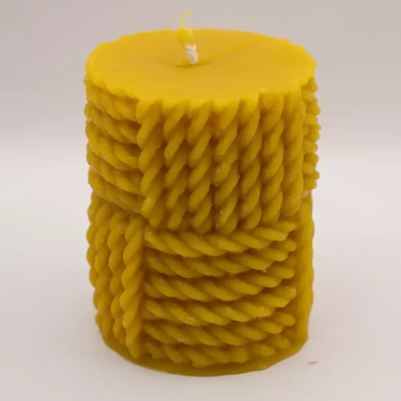 Świeca Wełniany walec Świeczka z Wosku Pszczelego