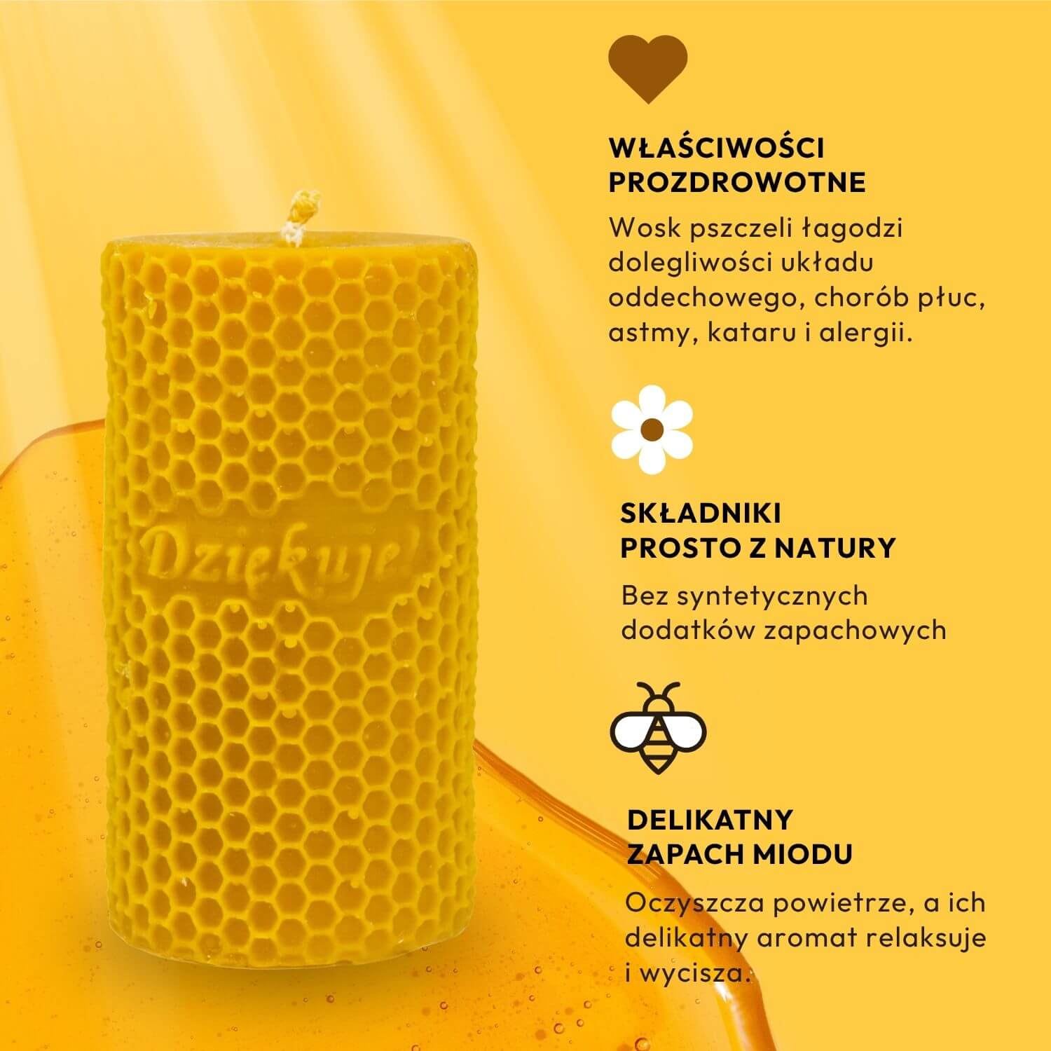 Świeca Walec Dziękuję - obrazek 6