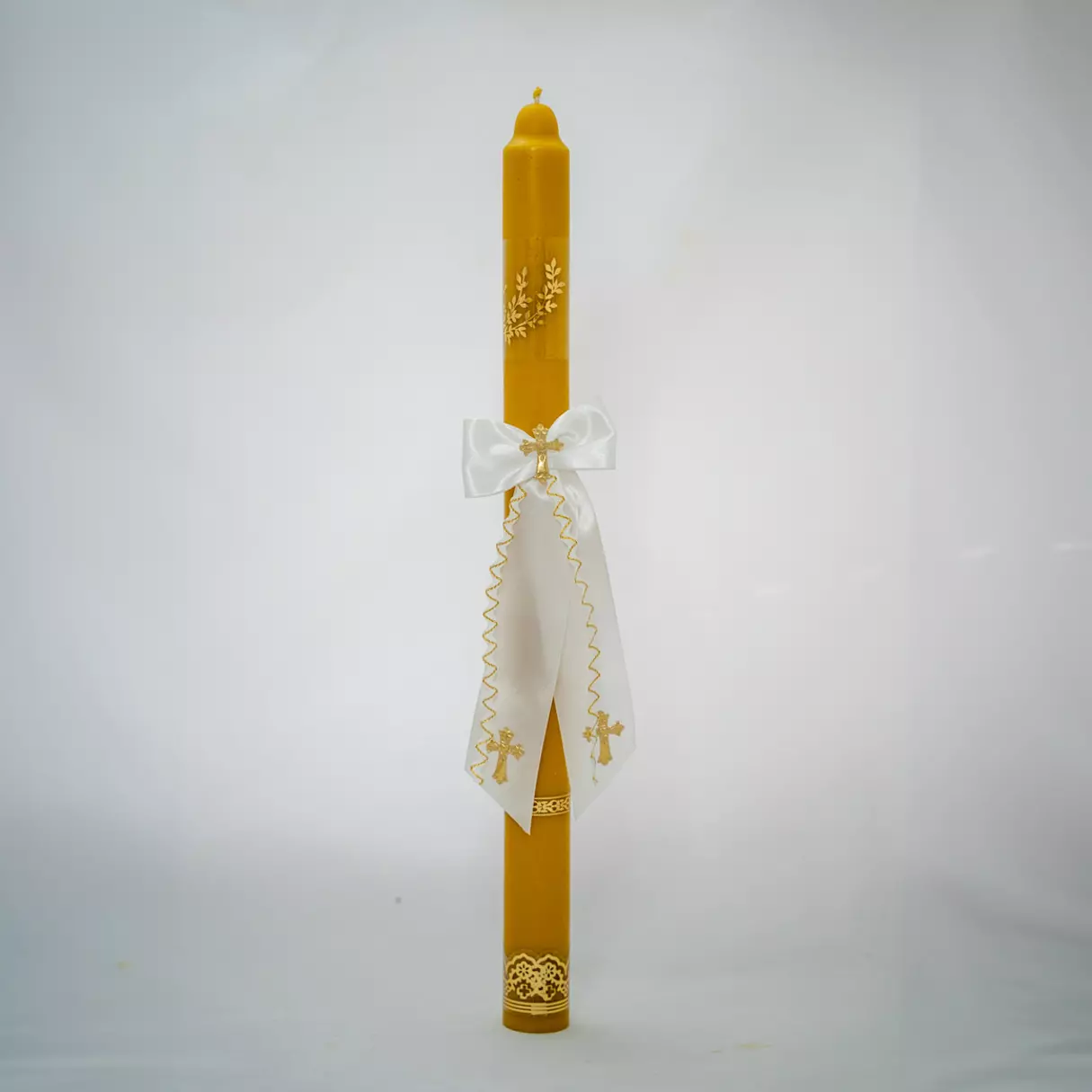 Świeca na Chrzest 47 cm ze Zdobieniem - 4