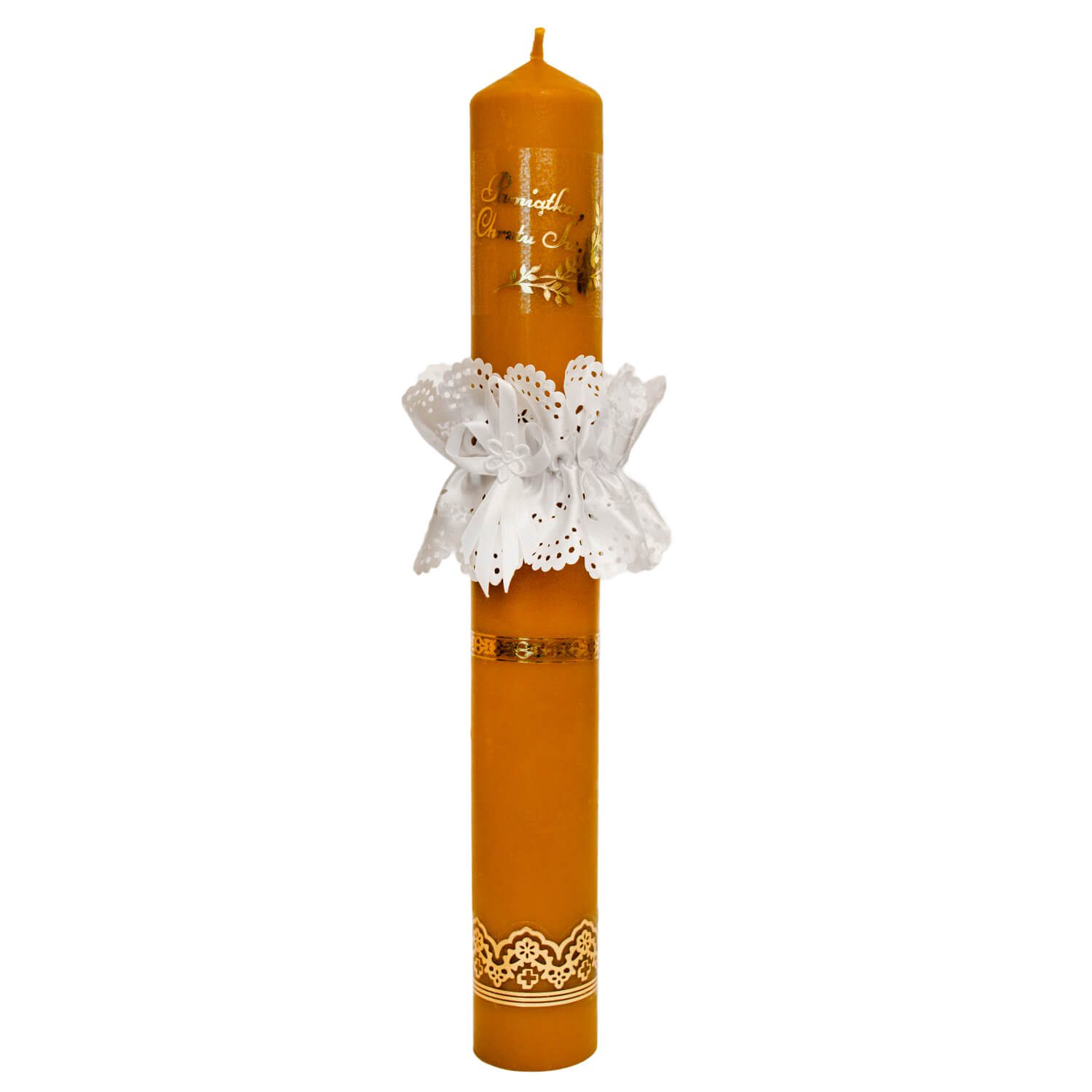 Świeca na Chrzest 37 cm ze Zdobieniem - 2
