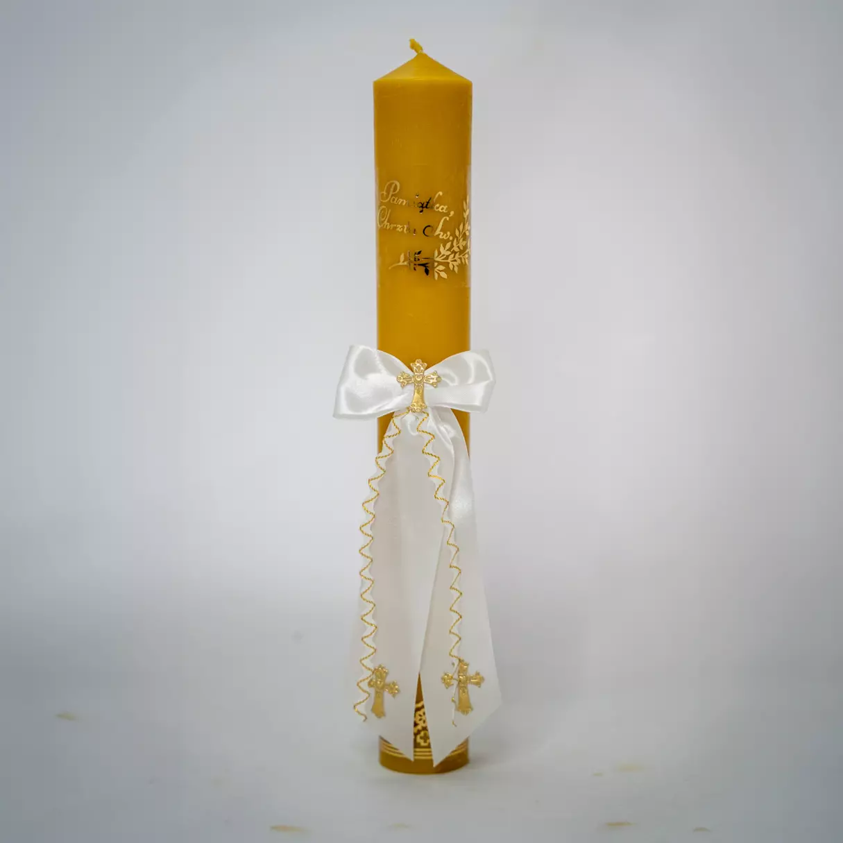 Świeca na Chrzest 37 cm ze Zdobieniem - 4