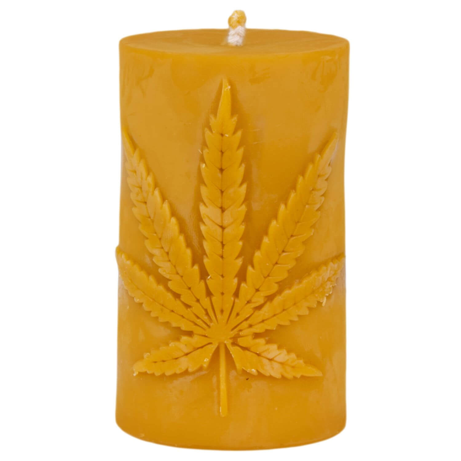 Świeca Walec z Liściem Konopi