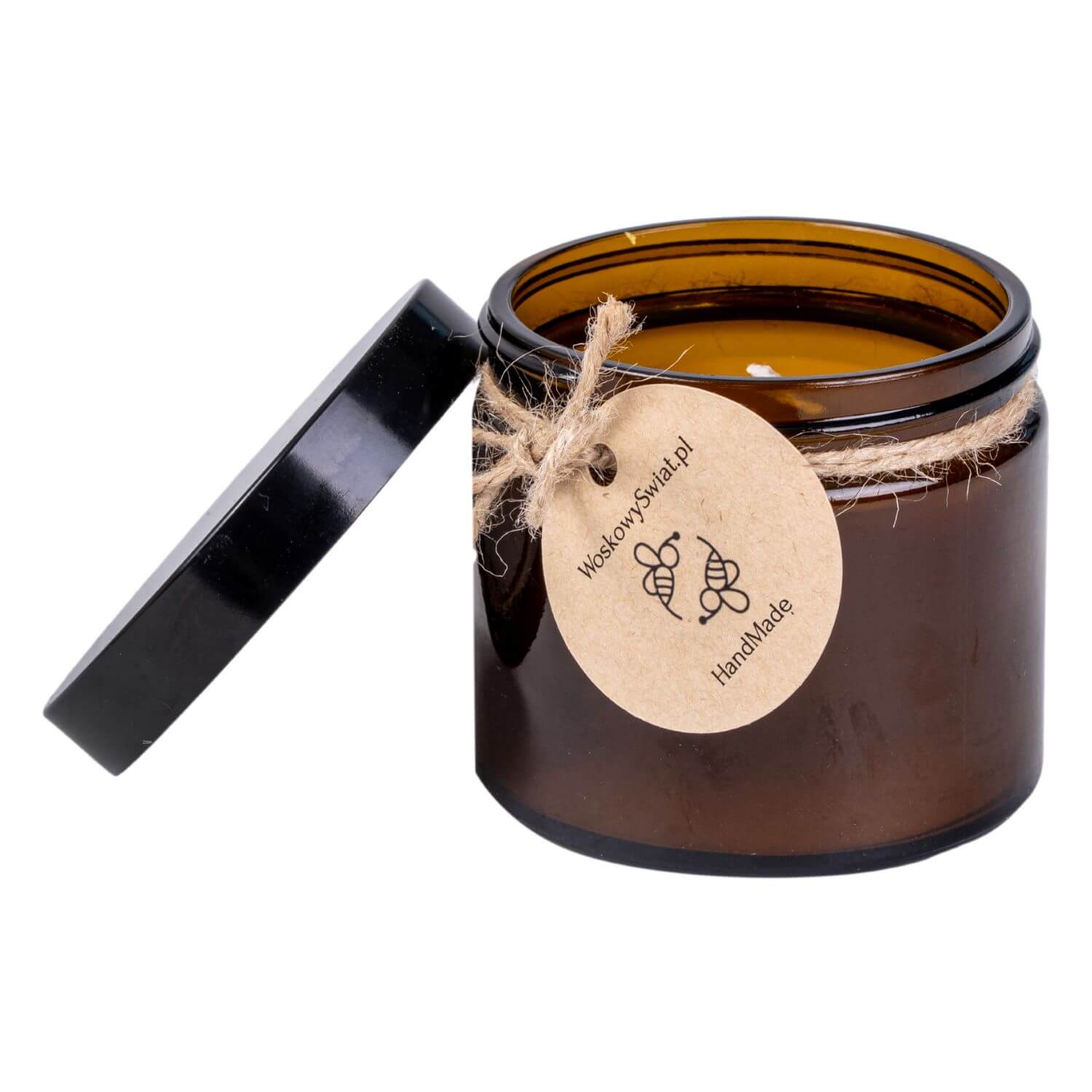 Świeca w Brązowym Słoiku 250 ml 2 Knoty - obrazek 3