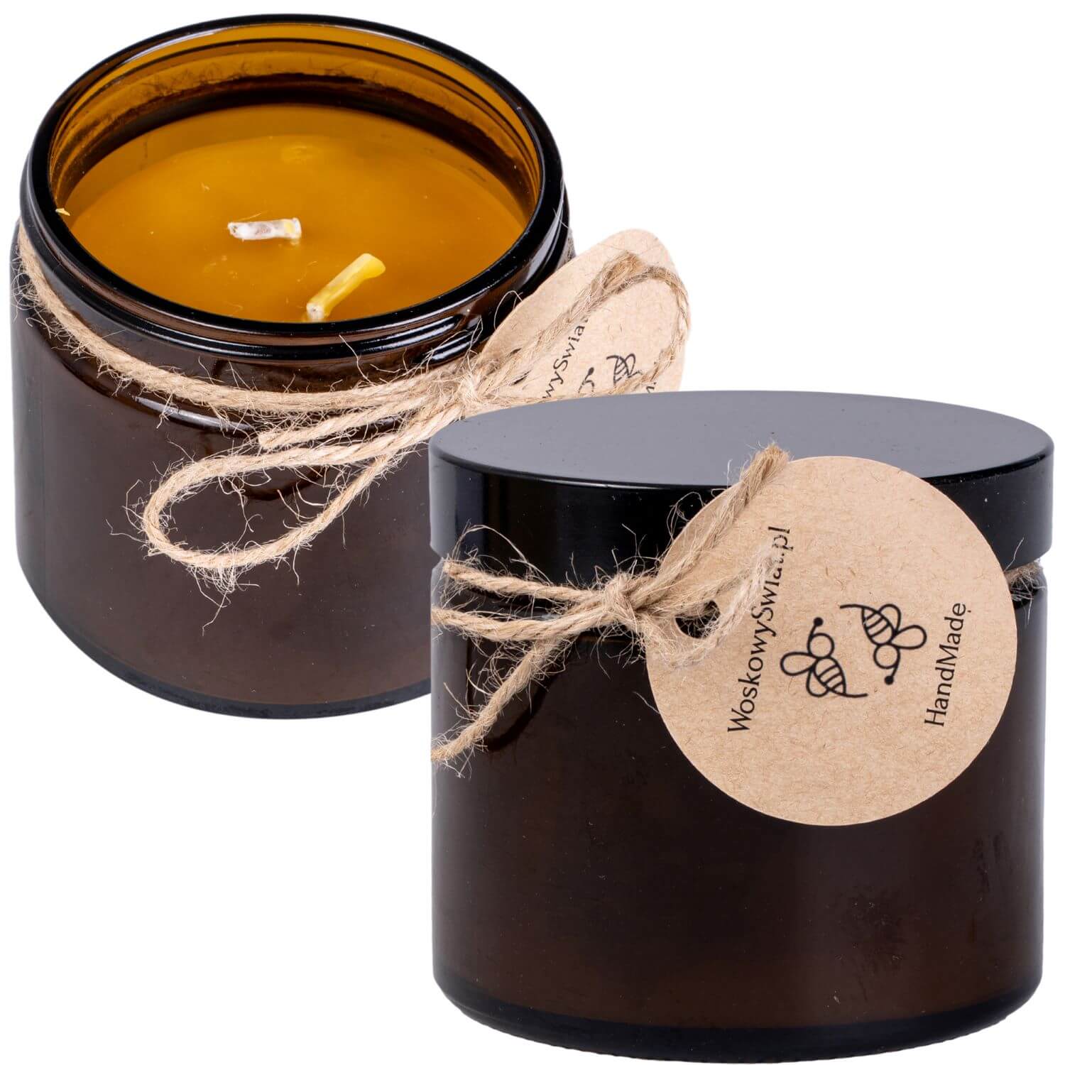 Świeca w Brązowym Słoiku 250 ml 2 Knoty - obrazek 5