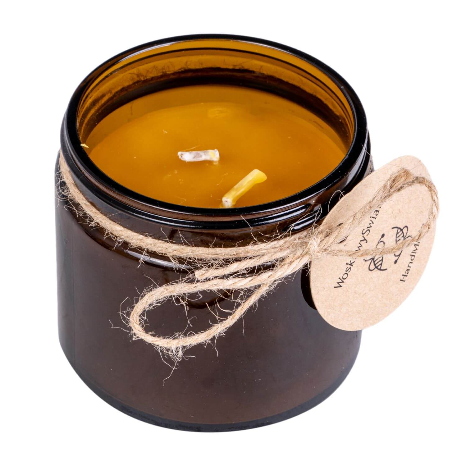 Świeca w Brązowym Słoiku 250 ml 2 Knoty