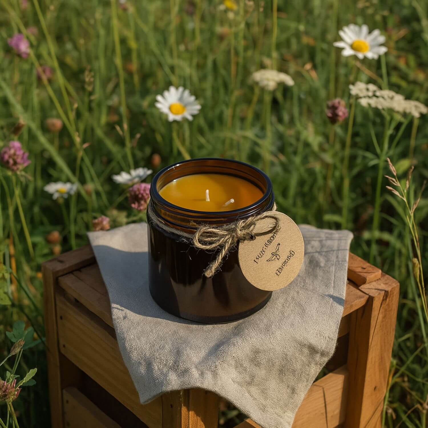 Świeca w Brązowym Słoiku 250 ml 2 Knoty - obrazek 8