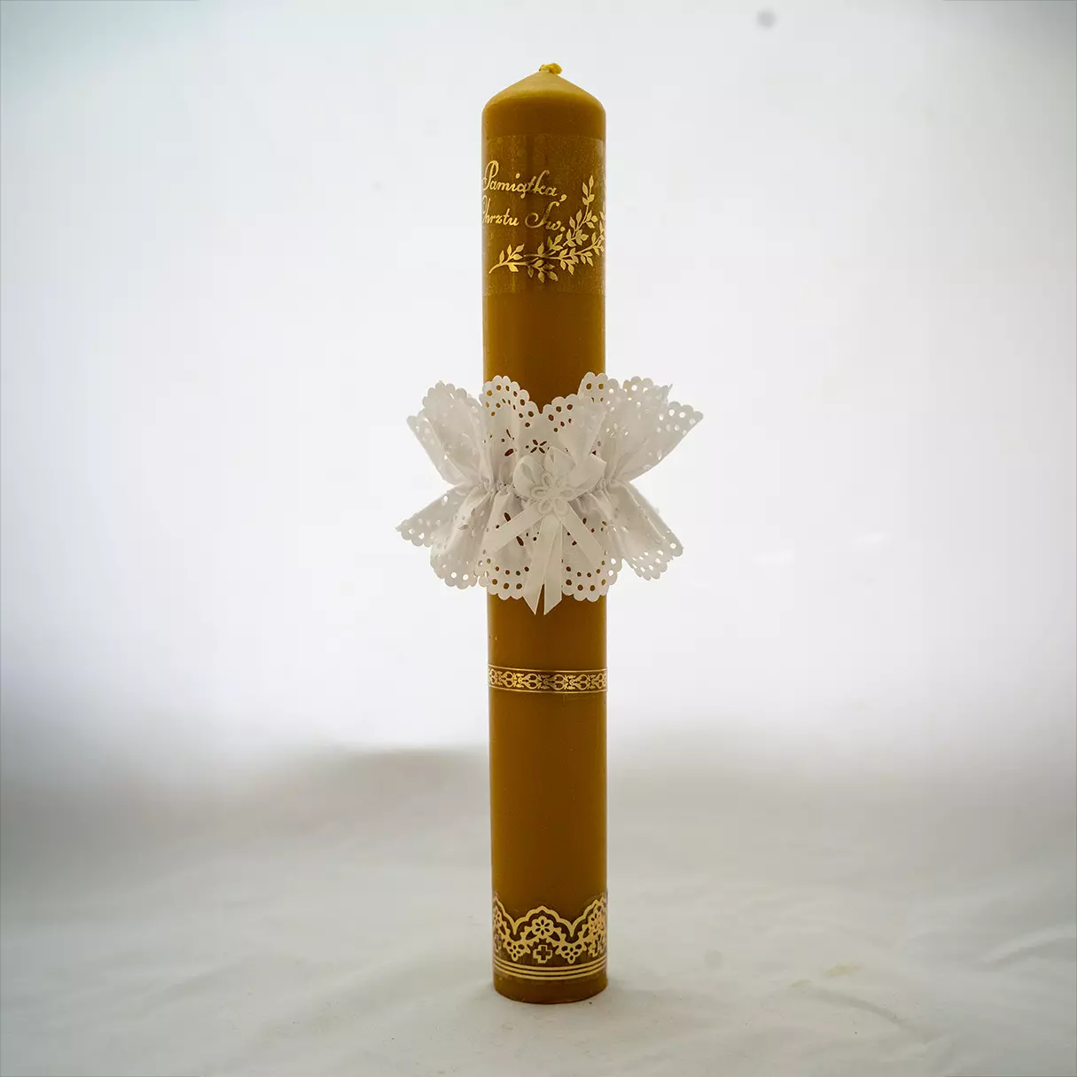 Świeca na Chrzest 37 cm ze Zdobieniem - 2