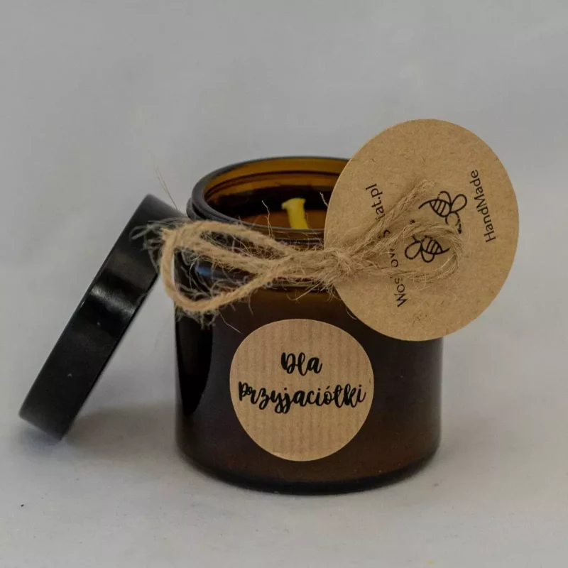 Świeca Dla Przyjaciółki Świeczka z wosku pszczelego
