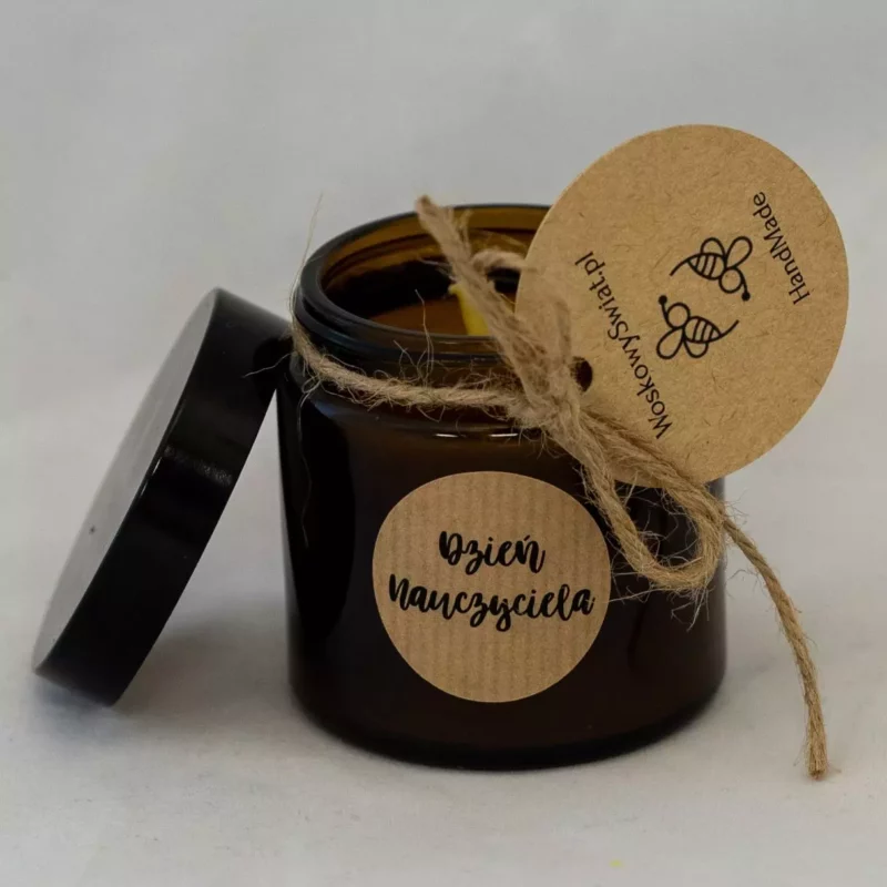 Świeca Na Dzień Nauczyciela Świeczka z wosku pszczelego