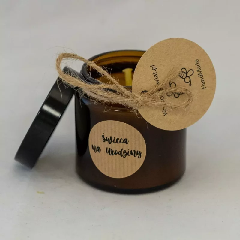 Świeca Na Urodziny Świeczka z wosku pszczelego