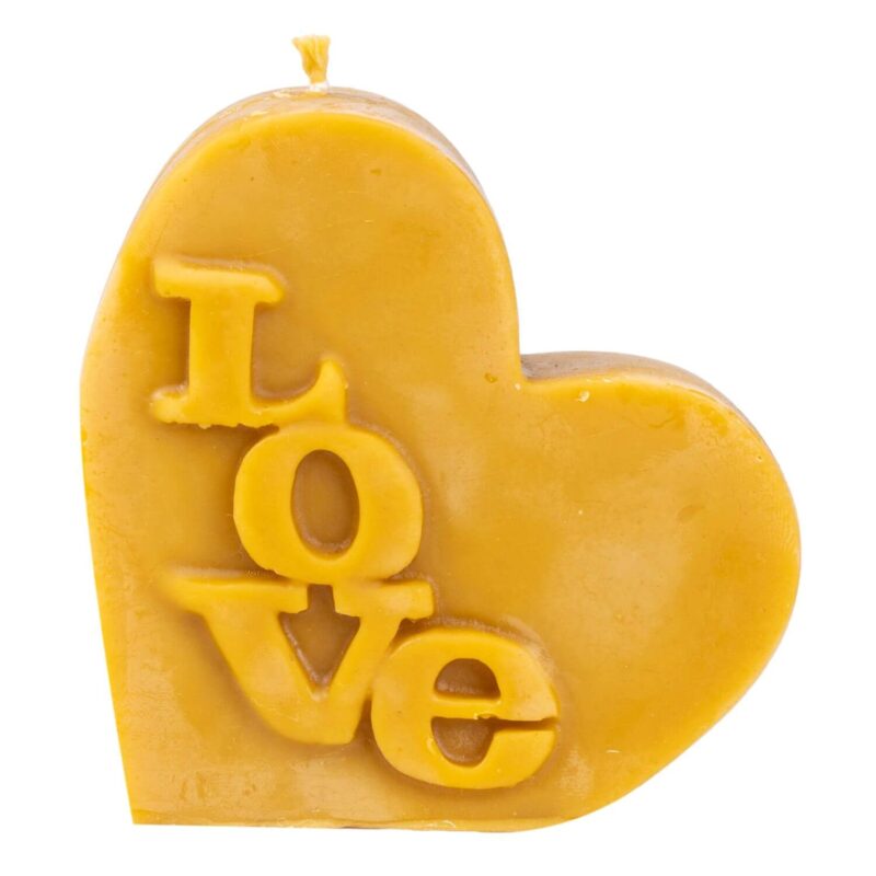 Świeca Serce z Napisem Love