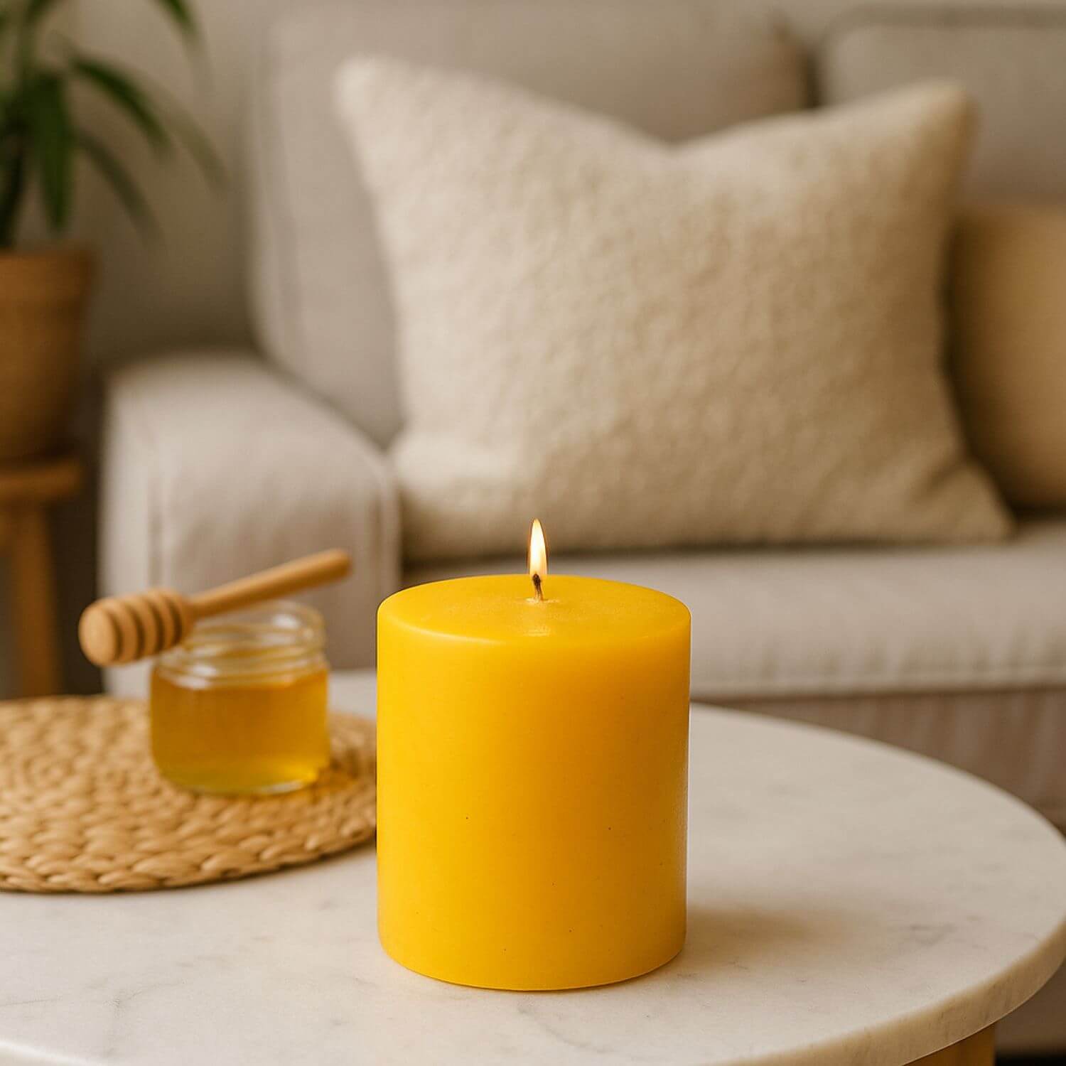 Świeca Walec Gładki Szeroki - obrazek 4