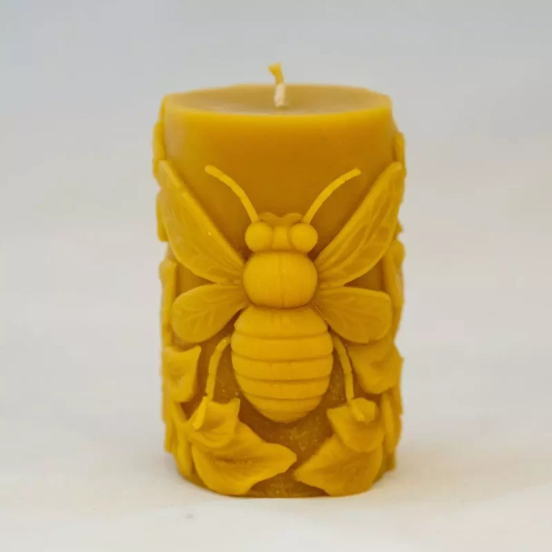 Świeca Walec z Pszczołą Świeczka z wosku pszczelego