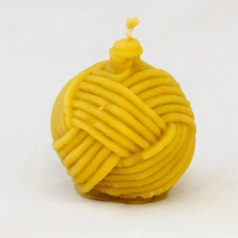 Świeca Wełniana Bombka Świeczka z wosku pszczelego