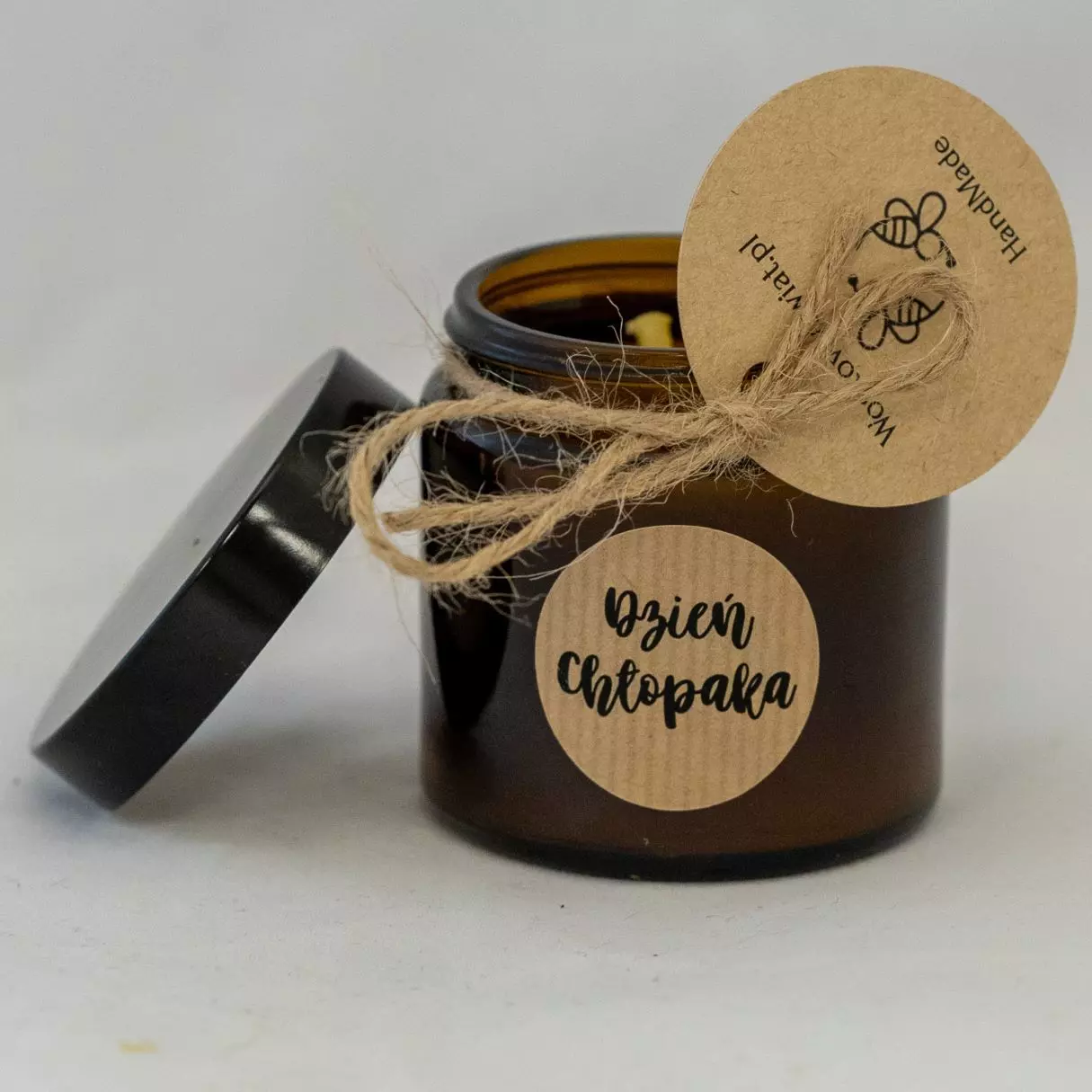 Świeca na Dzień Chłopaka Świeczka z wosku pszczelego